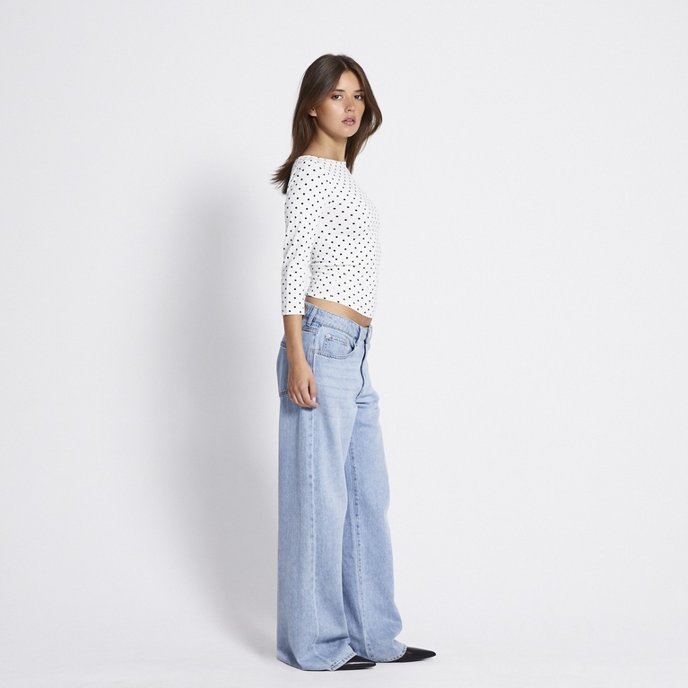 Boat neck 3/4 sleeve top "Desire"